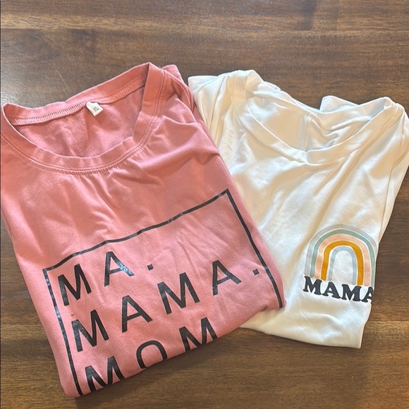 Pink and White Mama T-Shirts - Picture 1 of 9